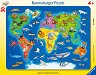 Карта на света с животни - 