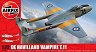 Военен самолет - De Havilland Vampire T.11 - Сглобяем авиомодел - 