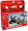 Военен самолет - North American F-51 Mustang - Сглобяем модел - комплект с лепило и бои -