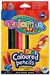 Цветни моливи Colorino Kids Jumbo - 6 или 12 цвята и острилка - 