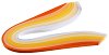 Квилинг ленти - Бяло, жълто и оранжево - 200 броя, 90 g/m<sup>2</sup> - 