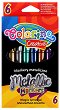 Маркери Colorino Kids - 6 металически цвята - 
