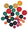 Декоративни цветни дървени копчета Apli - 30 броя с различна големина - 