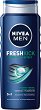 Nivea Men Fresh Kick Shower Gel - Душ гел за мъже за лице, коса и тяло от серията Fresh Kick - 