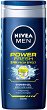 Nivea Men Power Fresh Shower Gel - Душ гел за мъже с ментол от серията Nivea Men - 
