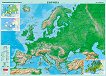 Природногеографска карта на Европа - карта