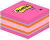 Самозалепващи листчета Post-it Joyful colors - 450 листчета с размери 7.6 x 7.6 cm - 
