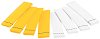 Самозалепващи индекси Post-it - Бели и жълти - 8 кубчета x 25 листчета с размери 5.8 x 1.6 cm - 