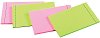 Самозалепващи листчета - зелени и розови - 4 кубчета по 25 листчета с размери 7.3 x 4.7 cm - 