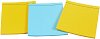 Самозалепващи листчета Post-it - Жълти и сини - 3 кубчета x 25 листчета с размери 7.3 x 7.3 cm - 