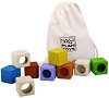 Активни кубчета - Образователни играчки в памучна торбичка - 