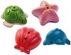 Морски животни - Комлпект играчки за баня - 