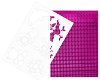 Двуцветен лист EVA пяна - Червен и лилав металик - Шаблон с животни - 