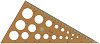 Правоъгълен триъгълник с окръжности Koh-I-Noor - Дължина на на катета 22 cm - 