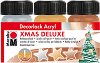 Акрилни гланцови бои с ефект металик - Xmas Deluxe - Комплект от 3 цвята x 15 ml -