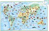 Животните по света - Образователен пъзел от 100 части и книжка - 