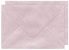 Пощенски пликове с перлен ефект - Бебешко розов