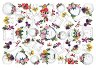 Декупажна хартия - Рамки с цветя - От серията PAU - 