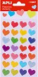 Стикери от филц - Цветни сърца