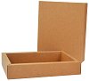 Правоъгълна кутия от крафт картон Слънчоглед - 19 / 24 / 4 cm - 