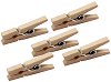 Натурални дървени щипки Слънчоглед - 100 броя с дължина 48 mm - 