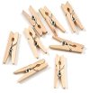 Натурални дървени щипки Слънчоглед - 100 броя с дължина 25 mm - 