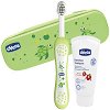 Зелен комплект за почистване на зъбки - Четка и паста за зъби за бебета над 12 месеца - 