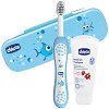 Комплект за почистване на зъби за момчета Chicco - Бебешка четка и паста за зъби, 12+ м - продукт
