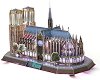 Катедралата Нотр Дам, Париж - Светещ 3D пъзел от 149 части - пъзел