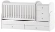 Трансформиращо се детско легло - Baby & Junior - В кoмплект с матрак с размери 70 x 120 cm - 