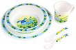 Детски комплект за хранене Canpol babies магаренце - Купичка, чиния, чаша, вилица и лъжичка, 12+ м - 