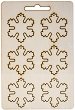 Фигурки от шперплат - Снежинки - Комплект от 6 броя с размери 3.5 x 4 cm - 