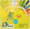 Цветни моливи - Kinderfest Pastell Mix - Комплект от 24 броя в метална кутия - 
