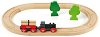 Товарен влак в гората - Дървена играчка с аксесоари - 