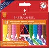 Пастели Faber-Castell Jumbo Grip - 12 цвята - 