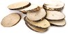 Натурални овални дървени шайби - Предмети за декориране с ширина от 4 до 6 cm - 