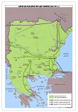 Мини карта на България при цар Симеон (893 - 927) : Мини карта на България при цар Иван Асен II (1218 - 1241) - карта