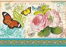 Декупажна хартия Stamperia - Пощенски марки и пеперуди - 48 x 33 cm - 