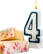 Свещичка за рожден ден Susy Card - Цифра 4 - Парти аксесоар - 