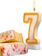 Свещичка за рожден ден - цифра 7 - Парти аксесоар - 