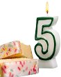Свещичка за рожден ден - цифра 5 - Парти аксесоар - 