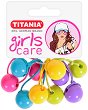 Детски ластици за коса с топчета Titania - 5 броя от серията Girls Care - 
