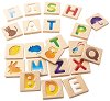 Дървени плочки с букви PlanToys - Английска азбука - 