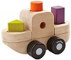 Лодка - Детска дървена играчка за сортиране - 