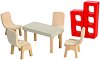 Мебели за трапезария - Дървено обзавеждане за къща за кукли - 