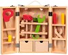 Детски куфар с инструменти - Комплект дървени играчки - 