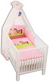 Бебешки спален комплект 4 части с обиколник Конче - Sterntaler - За легла 60 x 120 и 70 x 140 cm, от колекцията Paula - 