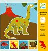Шаблони за рисуване Djeco - Динозаври - 