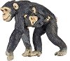 Фигурка на маймуна Шимпанзе с бебе Papo - 