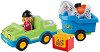 Детски конструктор - Playmobil Кола с ремарке за кон - 